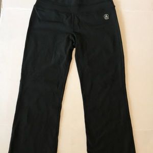 Roots Yoga crop straight leggings green small